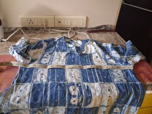 Blue &amp; White Block Print Dress