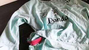 Cute Panda Print Long Sleeve Top with beads work