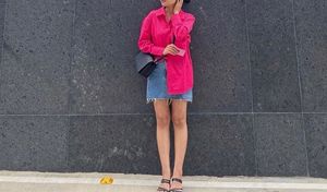 Blue Denim Cargo Mini Skirt