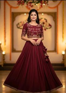 Elegant Maroon Ethnic Lehenga Choli