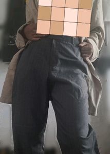 Grey Strip Pants