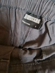 Bonkers Corner Grey Cotton Regular Fit Cargos