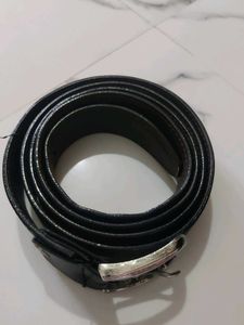 Stylish Black Leather Belt