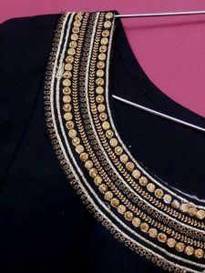 Elegant Black kurti with Gold Embroidery