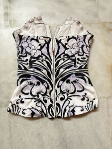 Stylish V-Neck Corset Top