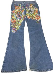 Y2K embroidered jeans