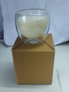 Handpour White Wax Candle In U Shaped Jar