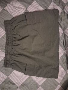 Short Drawstring Cargo Skirt
