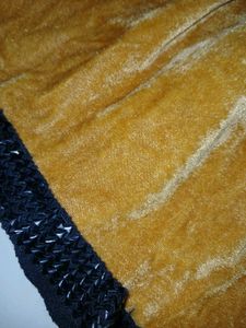 Golden Velvet Frock Leggings Set