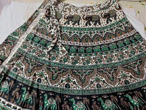 Boho Elephant Print Maxi Skirt