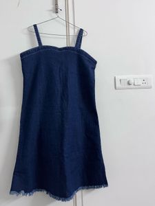 Denim Button-Up Mini Dress