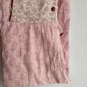a-line Cotton Kurta with dupatta