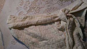 Textured Bikini Bottoms with Tie Detail