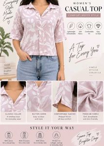 Floral Print Cropped Shirt