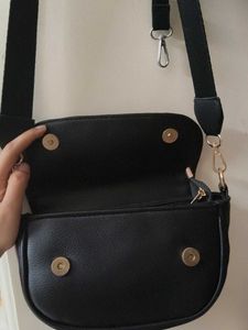 Adjustable Chic Black Shoulder Bag