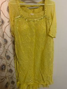 Yellow Embroidered Salwar Kameez