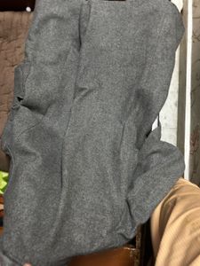 Elegant Grey Trench Coat With Cap