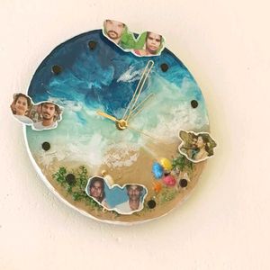 Ocean Resin Art Clock