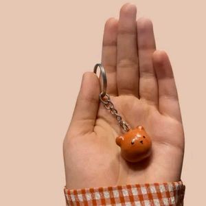 Cute Handmade Teddy Bear 🐻 Clay Keychain
