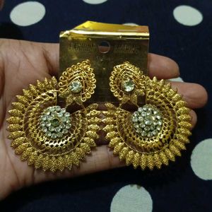 Golden Floral Earrings
