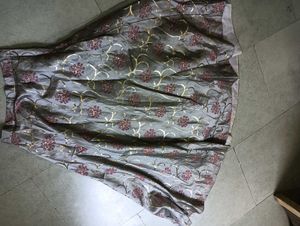 Elegant Grey Floral Lehenga Set