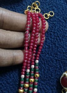 Beautiful Meroon Colour Crystal Set