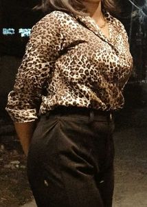 Leopard Print Button-Up Shirt