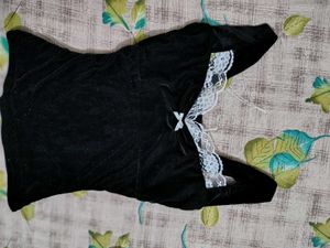 Goth Velvet Lace Trim Tank Top