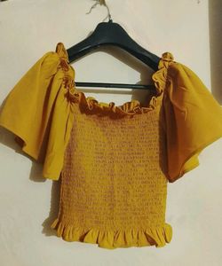 Chic Smocked Flutter Sleeve Top