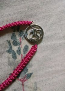 Pink Om Charm Bracelet