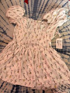Floral Puff Sleeve Mini Dress