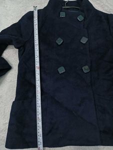 Elegant ☃️☃️Navy Blue Cropped Coat