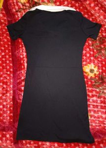 SALE💰 Classic Black Ribbed Polo Dress