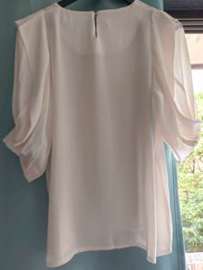 Elegant White top blouse Korean chic