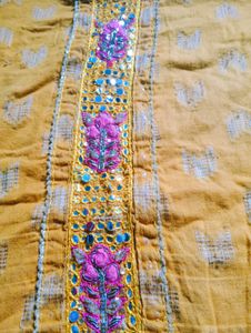 Yellow Kurta With Pink Patiala Set