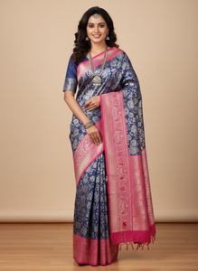 Floral Pattern Ethnic Saree