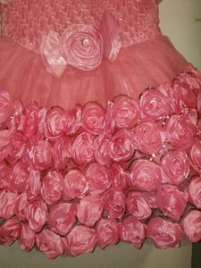 Beautiful Pink Rose Baby Dress