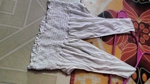 Cute White Smocked Crop Top