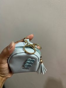 Cute Blue Coin Pouch with Tassel