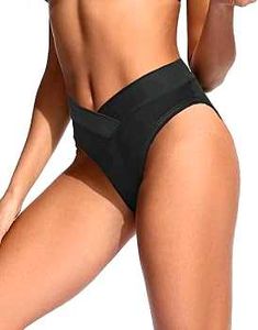 Black V-Cut Ribbed Thong
