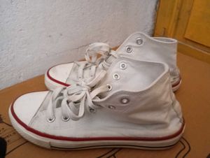 Classic White High-Top Sneakers brand all sports