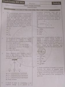 Books > Textbooks | Class 12 Physics Jee DPP Physic Questions | Freeup