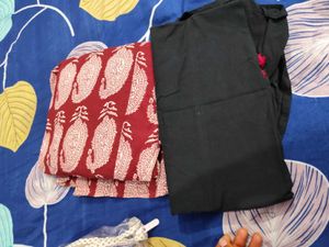 Nayo Black Kurta And Skirt Set