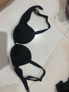 Black Ribbed Bra