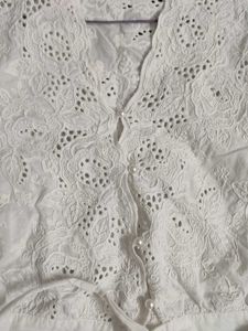 Elegant White Chikankari Blouse