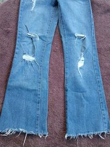 Stylish Distressed Blue Jeans
