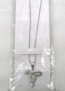 Cute Bow Pendant &amp; Big Pearl Earring Set