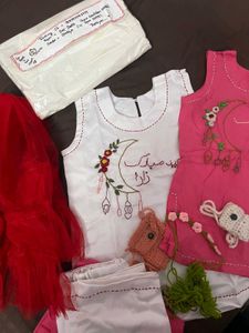 Handmade Eid Mubarak Kurta Set