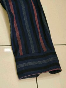 LOUIS PHILLIPE Men's Striped Button-Up Shirt