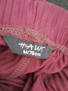 Burgundy Casual Palazzo (Women's)